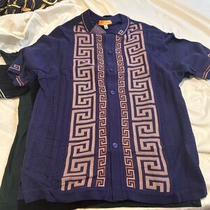 Men's Blue and Pink Patterned Jacket